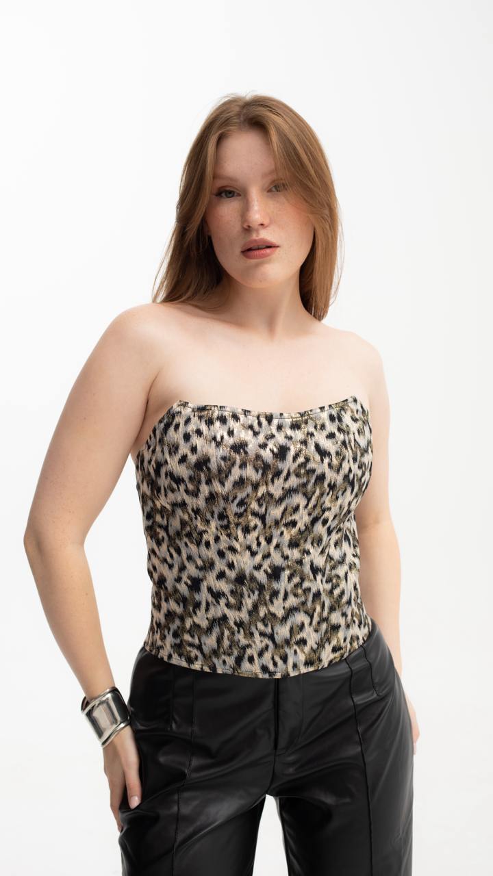 Handmade Gold Black Vintage Corset - Plus Size Shaping Overbust Top