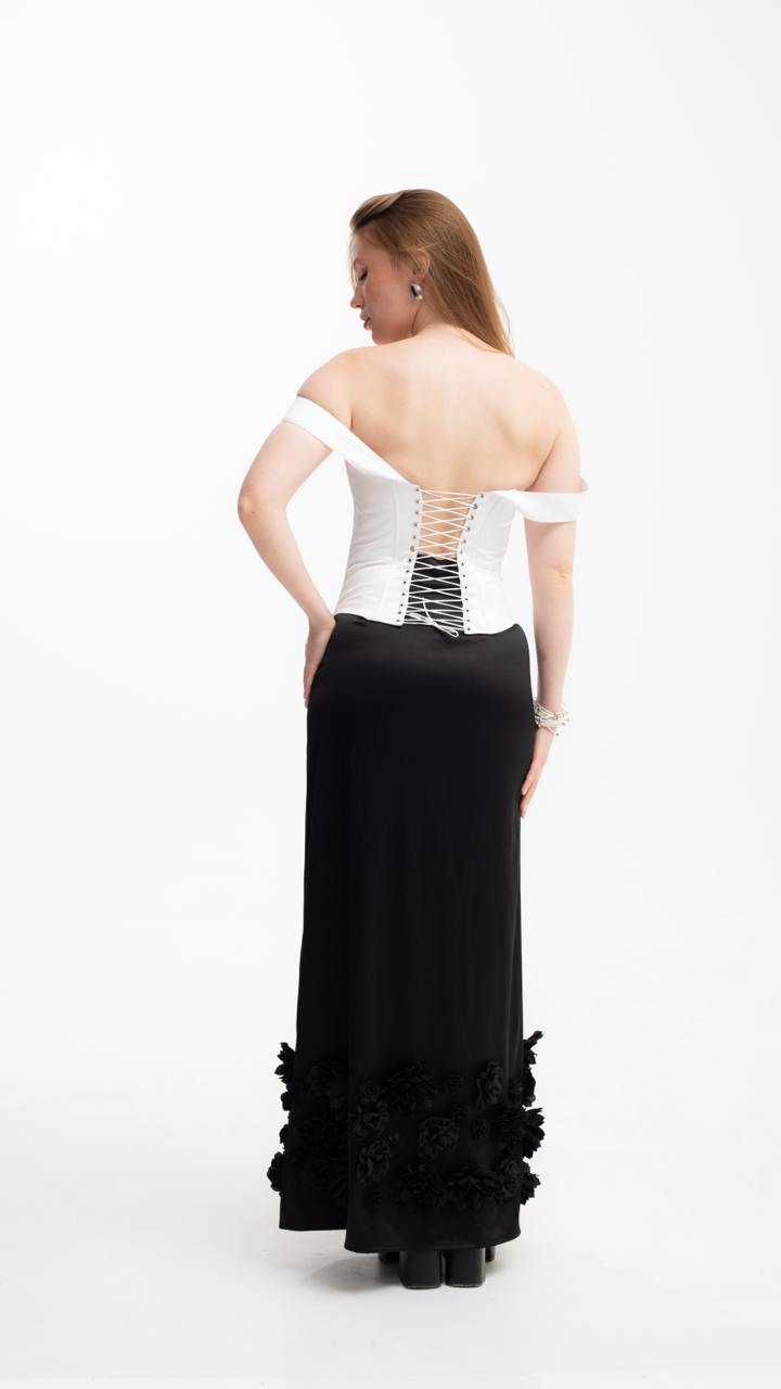 Handmade White Vintage Satin Corset - Plus Size Bridal Shaping Top