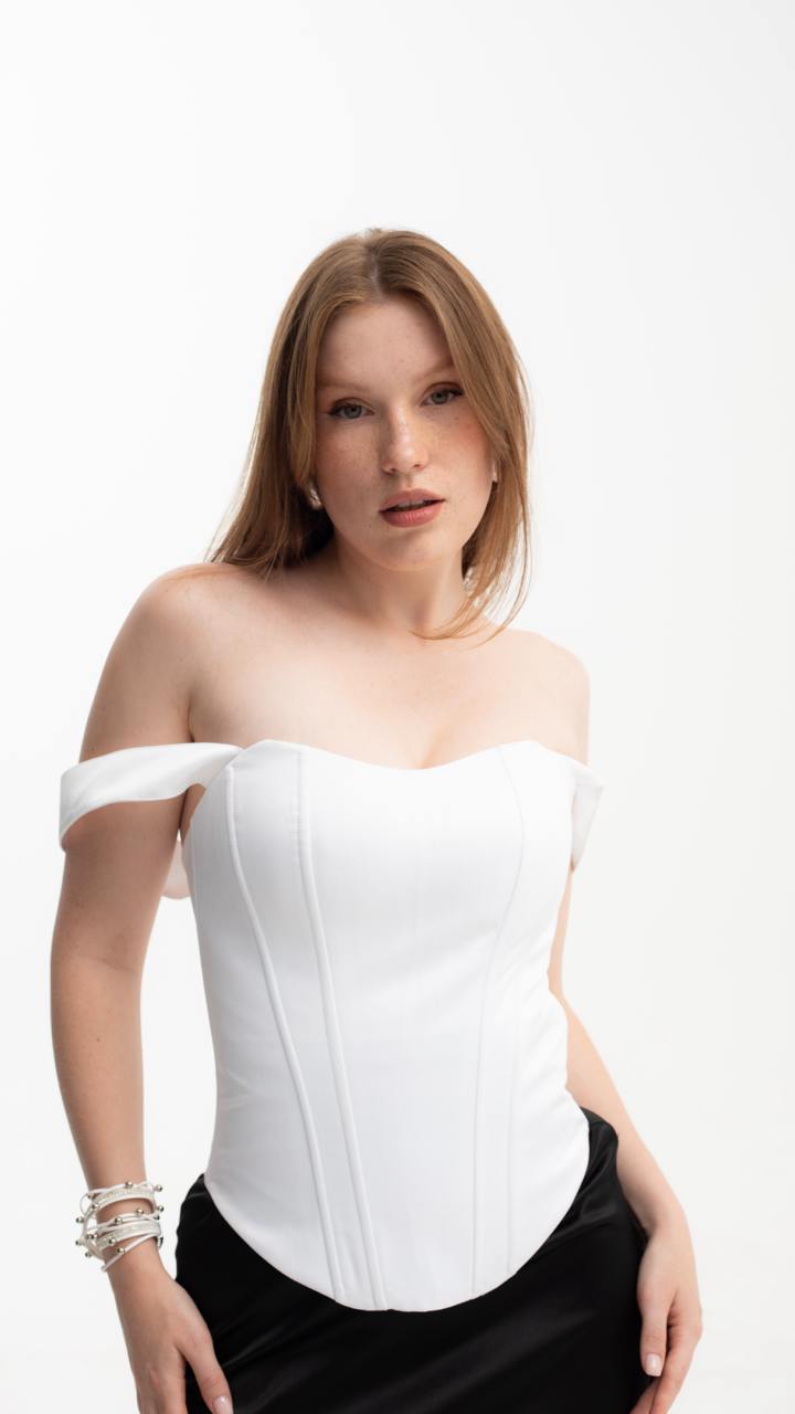 Handmade White Vintage Satin Corset - Plus Size Bridal Shaping Top