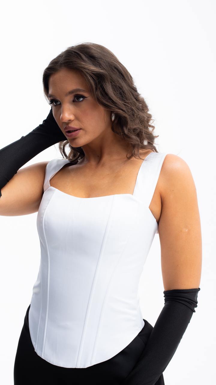 Handmade White Vintage Satin Corset - Plus Size Bridal Shaping Top