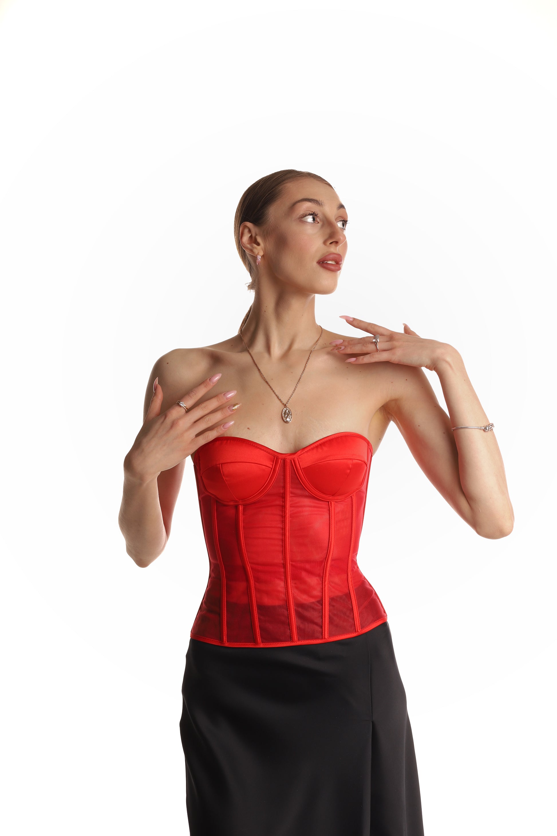 Handmade Red Gothic Lace-up Vintage Boned Corset - Plus Size Bustier