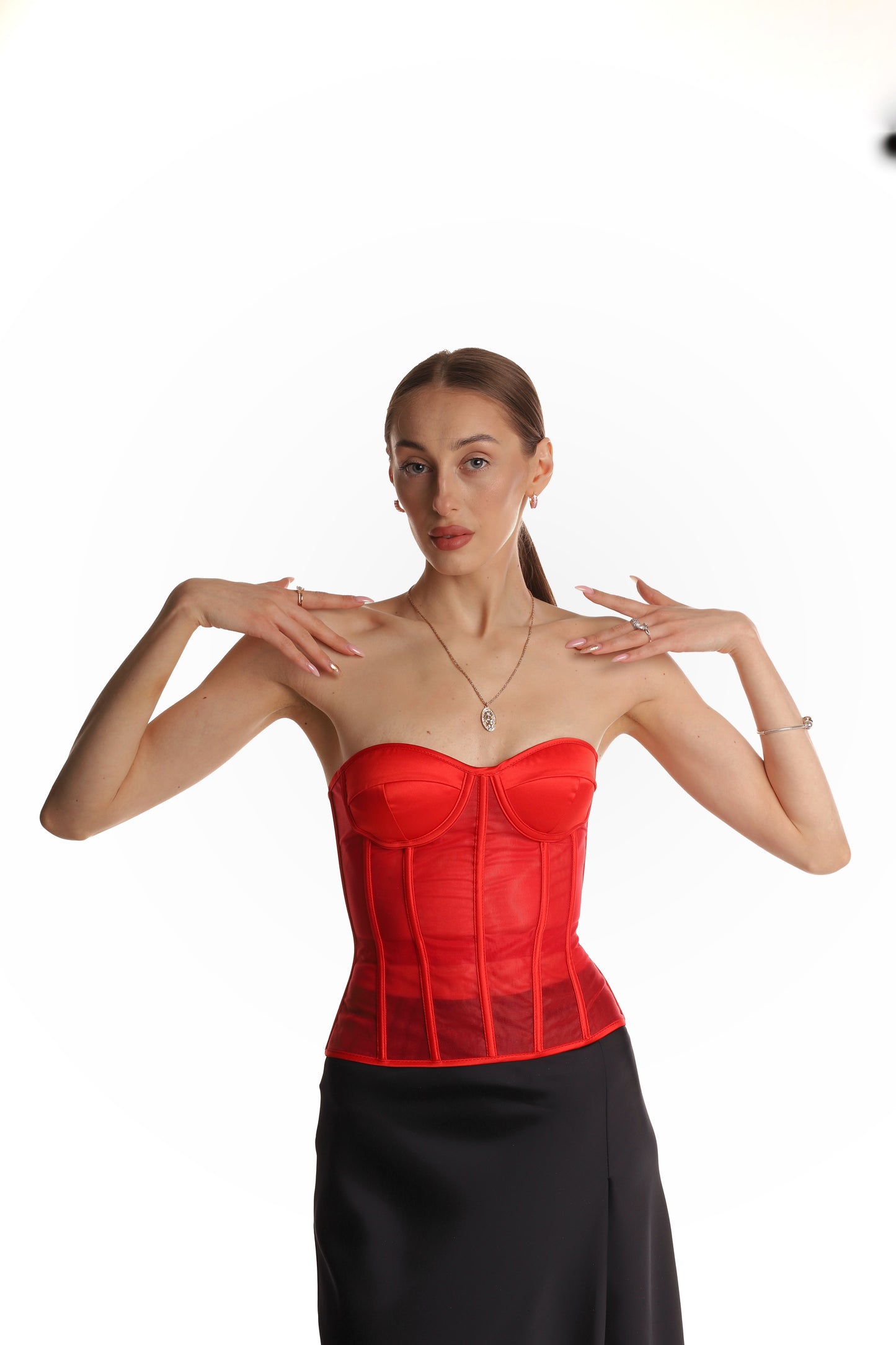 Handmade Red Gothic Lace-up Vintage Boned Corset - Plus Size Bustier