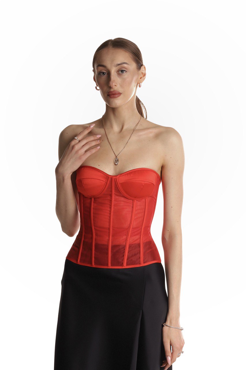 Handmade Red Gothic Lace-up Vintage Boned Corset - Plus Size Bustier