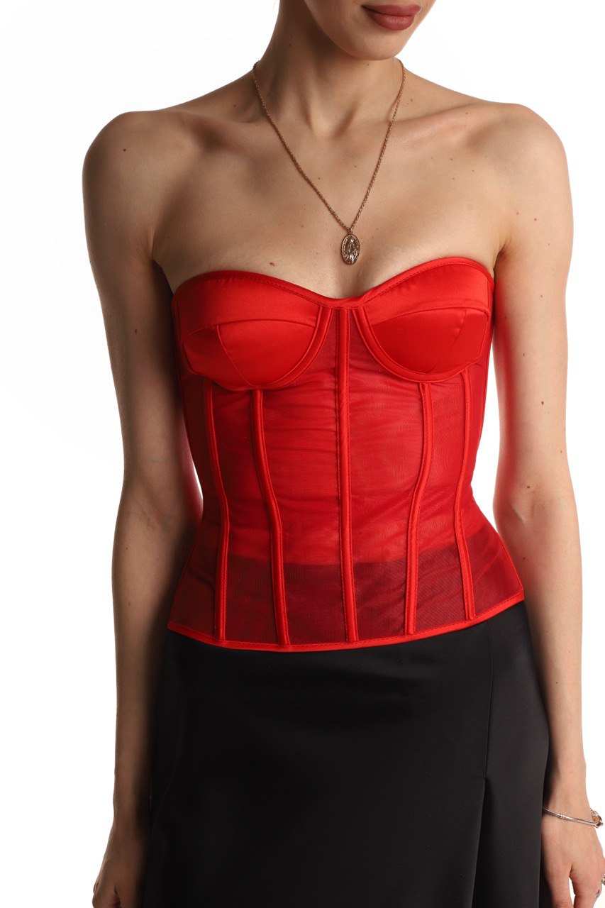 Handmade Red Gothic Lace-up Vintage Boned Corset - Plus Size Bustier