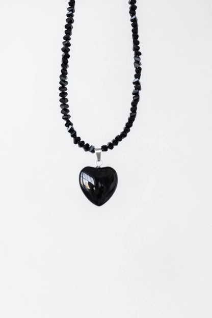 Handcrafted Necklace with Natural Stones, Diamond Glass - Twilight Stone